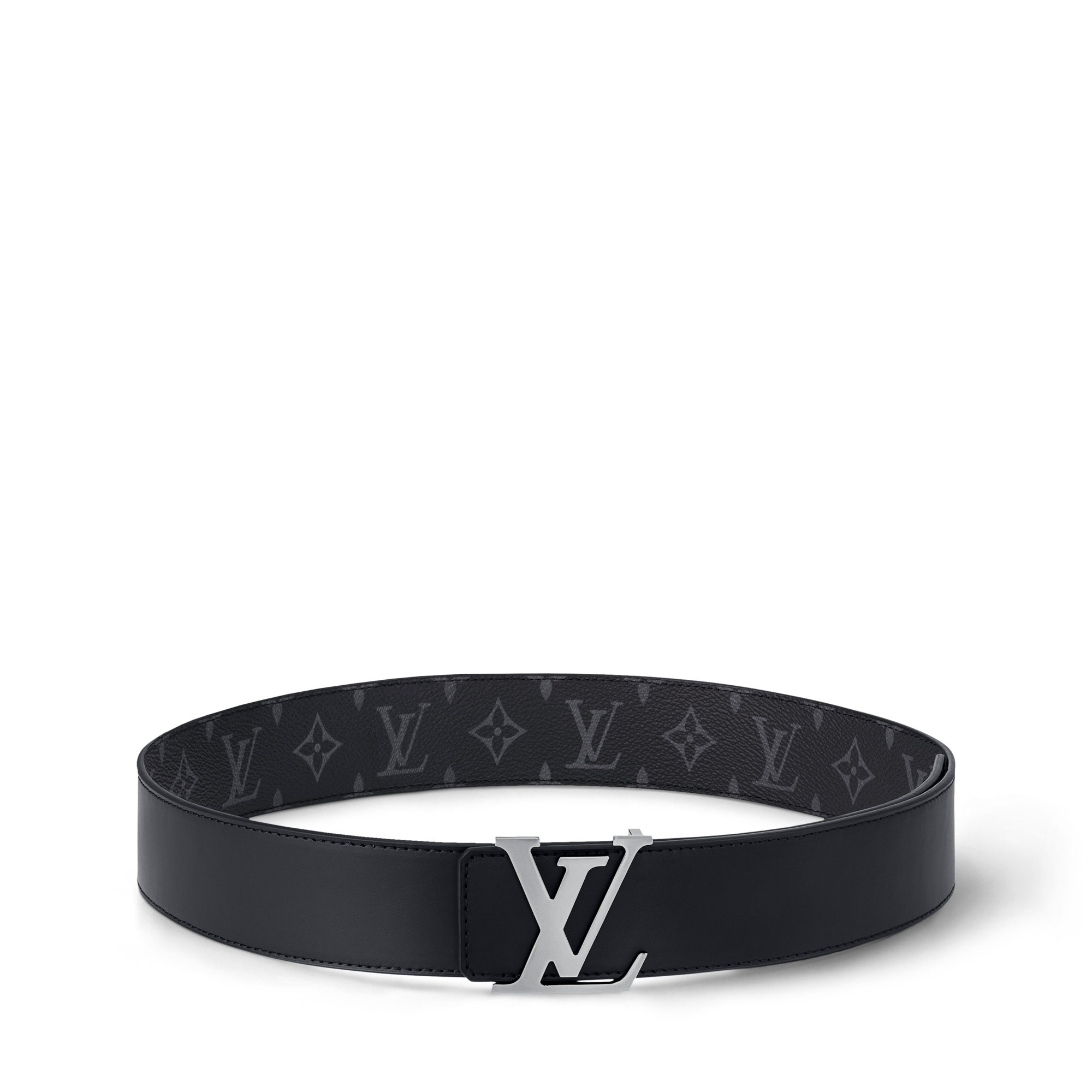 ベルト・LV イニシャル 40MM リバーシブル モノグラム・エクリプス